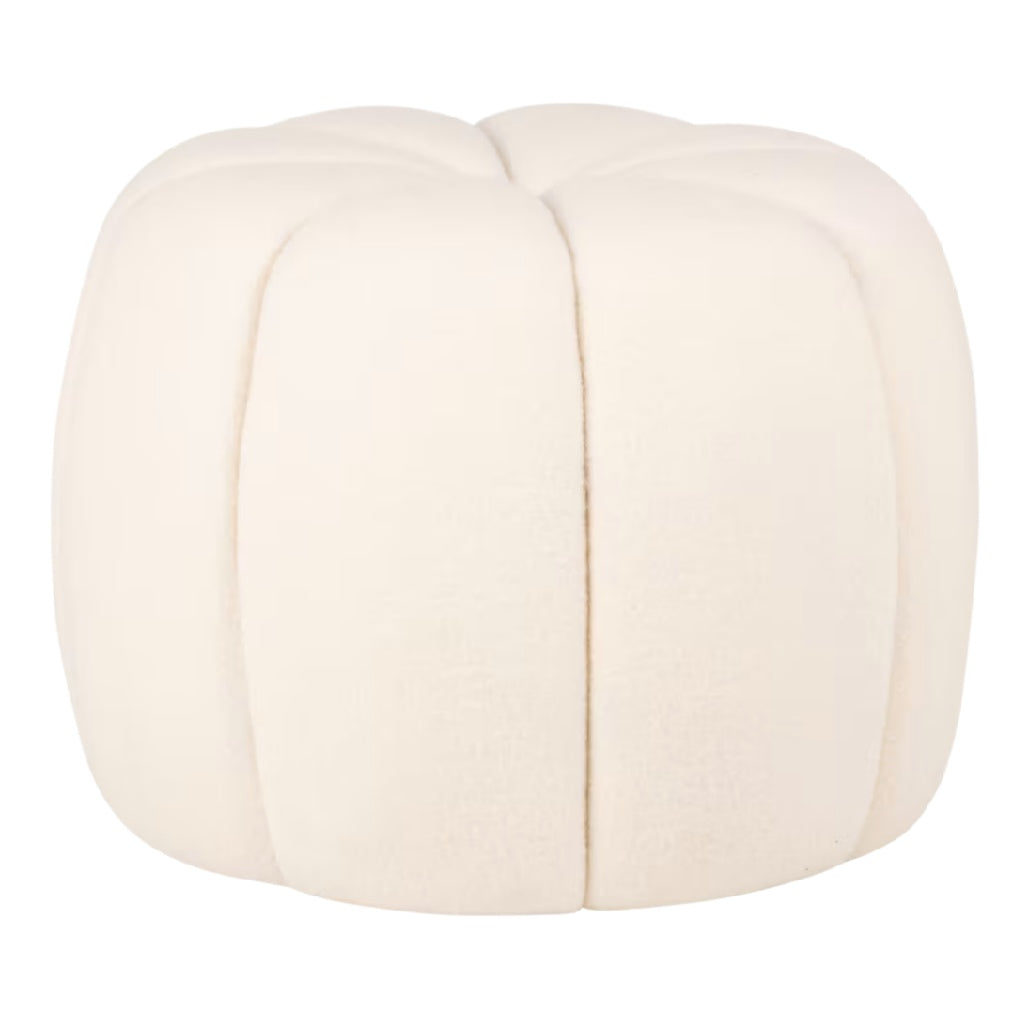 Pouf en velours blanc - Confort et élégance pour votre intérieur