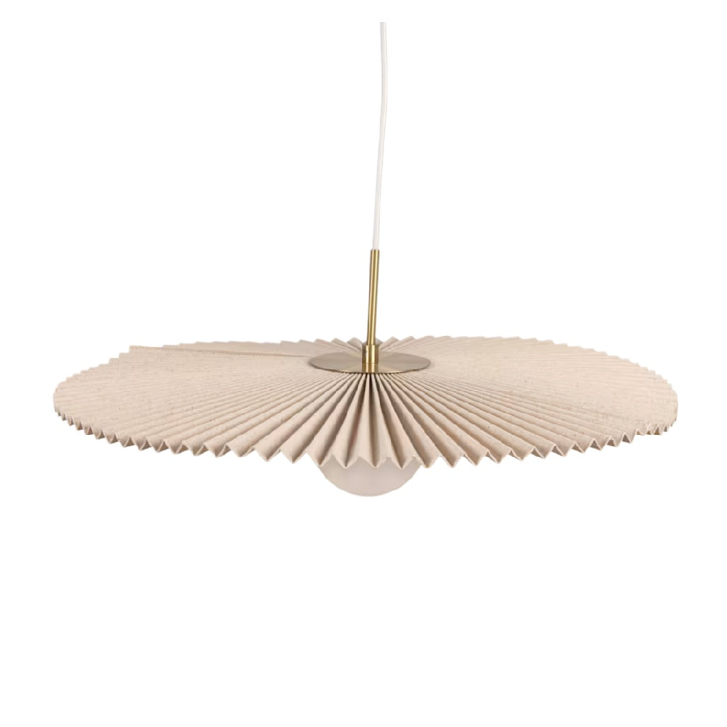 Suspension en papier plié - couleur beige